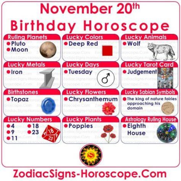 November 20 Zodiac Birthday Horoscope Personality